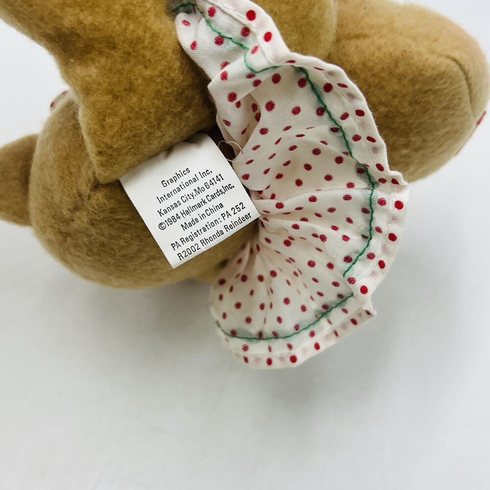 Rhonda Reindeer Beanie Stuffed Animal Burger King Hallmark Plush 1987 - Picture 6 of 6